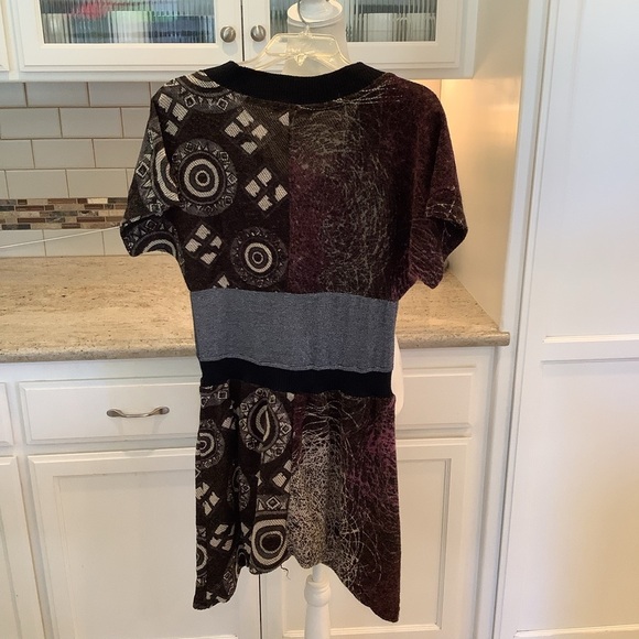 Boho Forla Paris Knit Dress NWT Art To Wear V-Neck - Picture 3 of 7